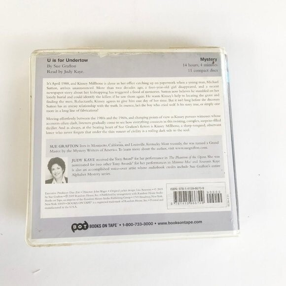 U is for Undertow by Sue Grafton Audiobook CD Unabridged 11 Discs - Picture 3 of 5